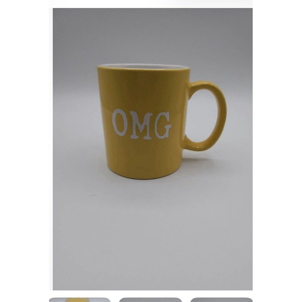 Pier One Imports Yellow OMG Text Me Mug New In Box